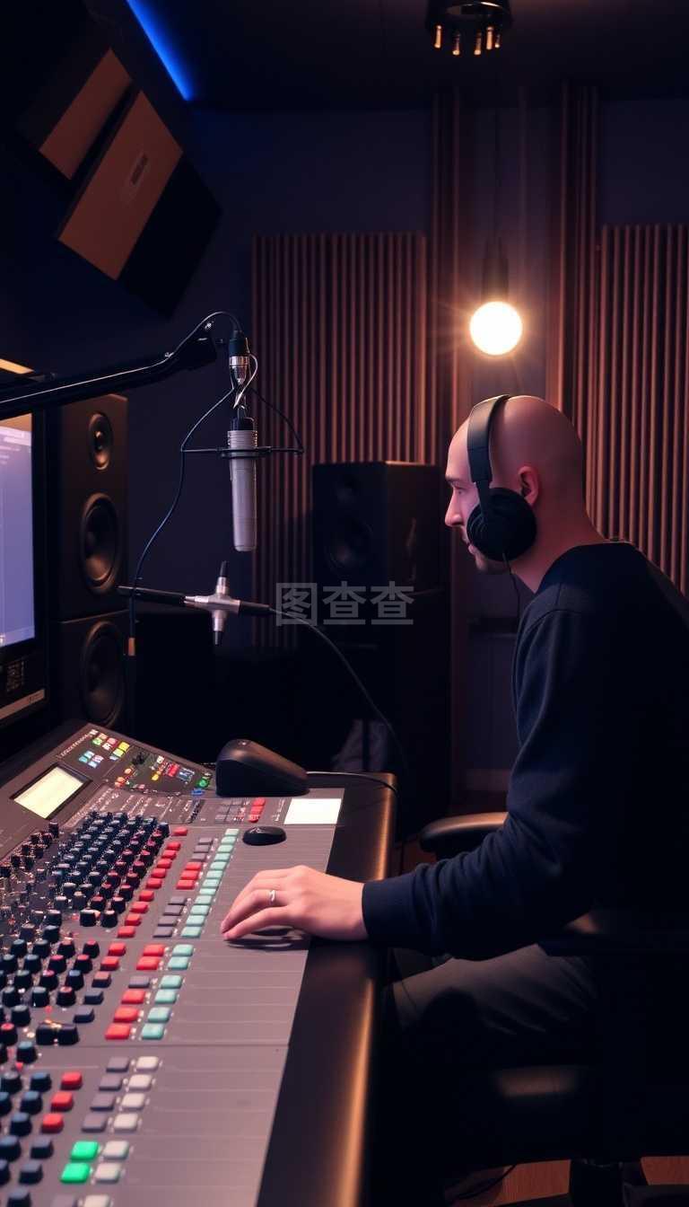 录音棚混音台专业音乐制作